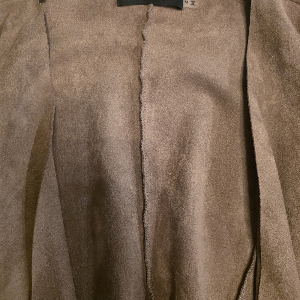 DO+BE Faux Suede Open Front Jacket – Women’s Size Medium - Picture 6 of 7